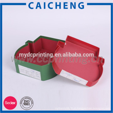 Chrismas vermelho forma irregular caixa de presente decorativo de papel decorativo com tampas